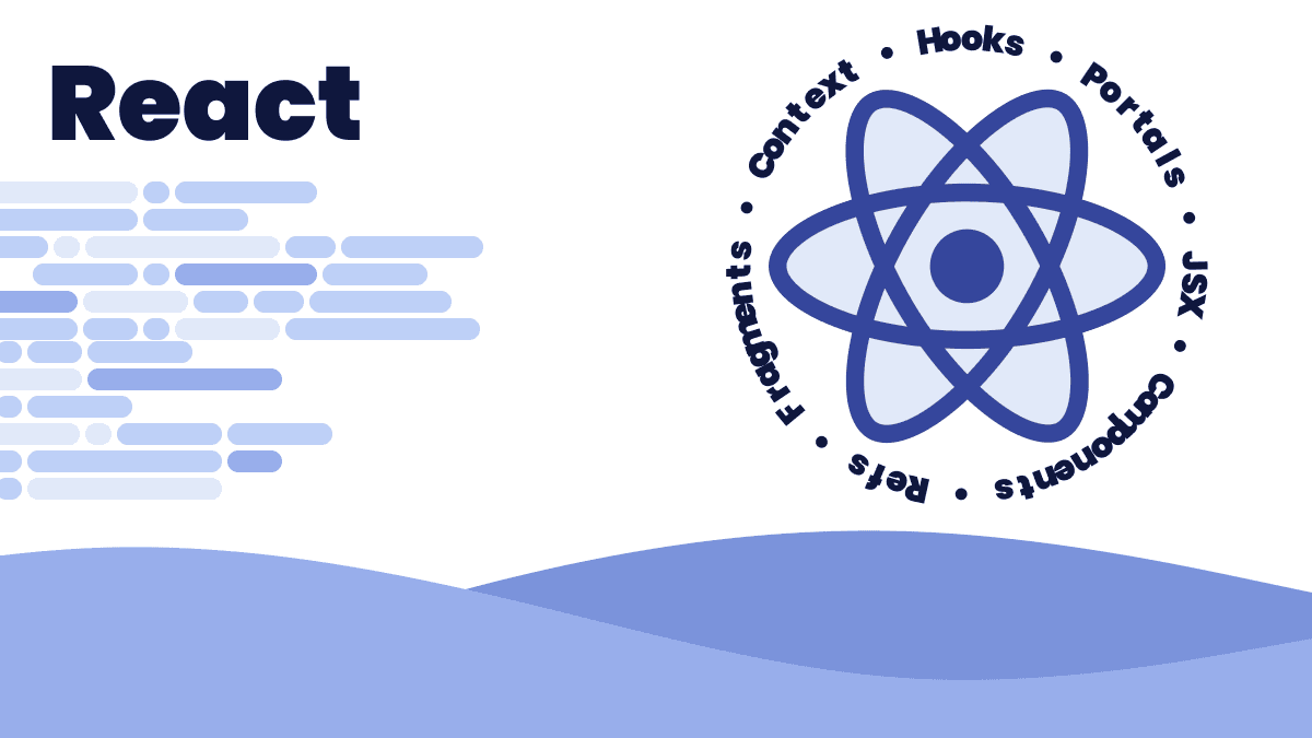 Weekenddive branded image showing React logo